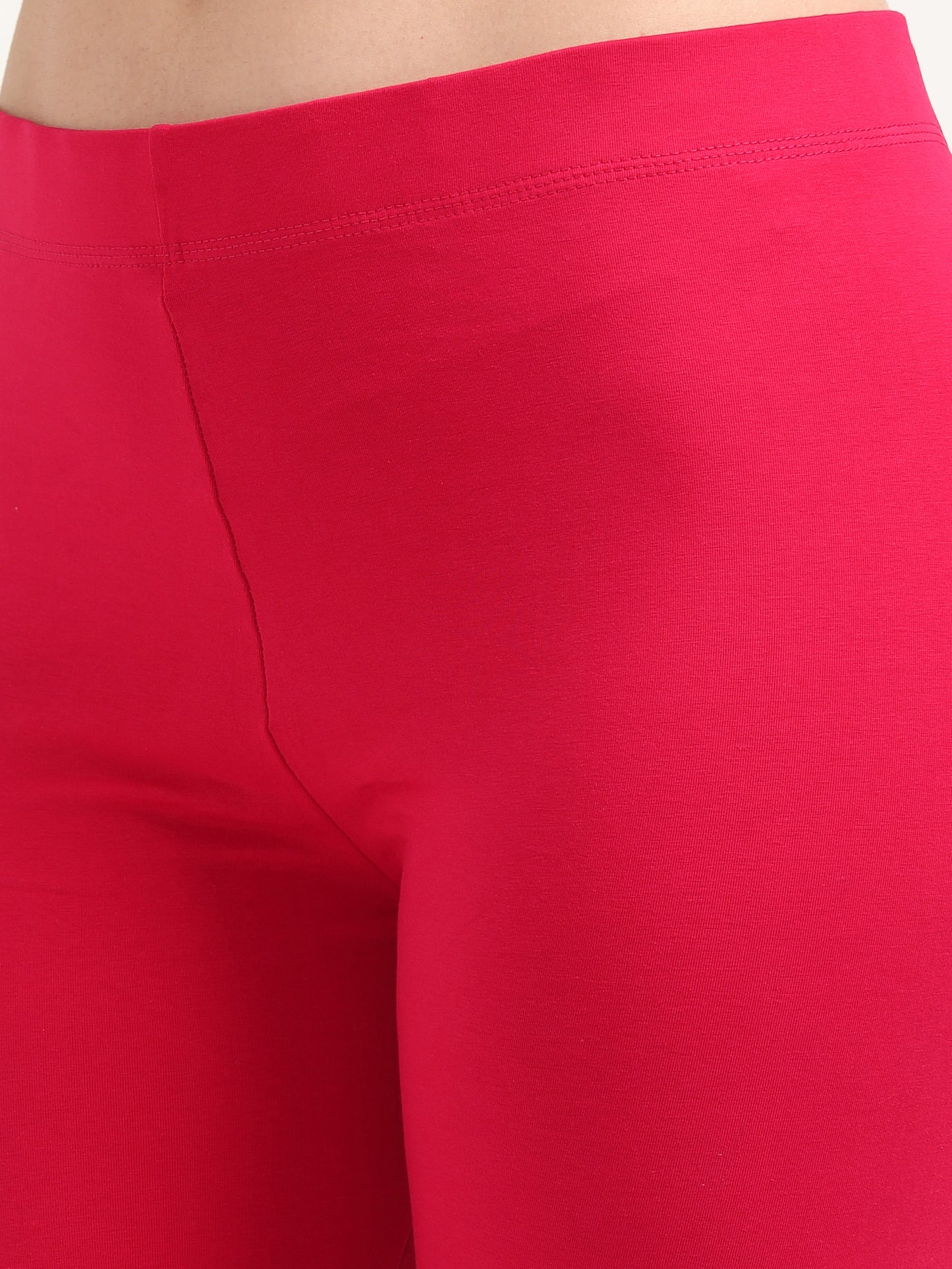 Varnam Women Ankle Length Cotton Leggings – Coral