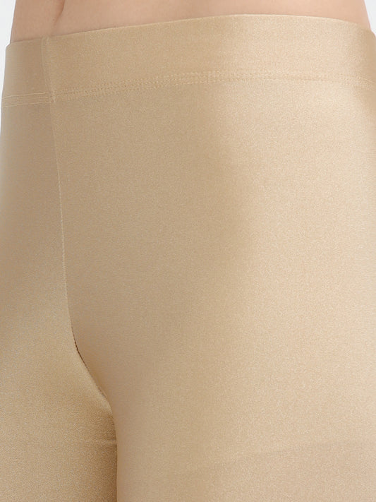 Varnam Shimmer Ankle Length Leggings - Lt.Skin