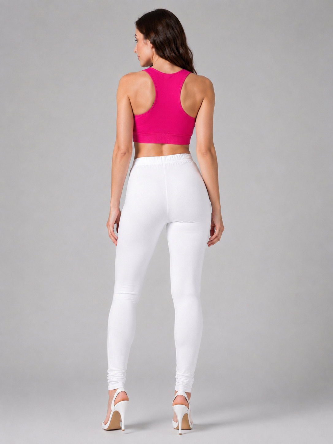 Brinda Women Full Length Cotton Leggings – White