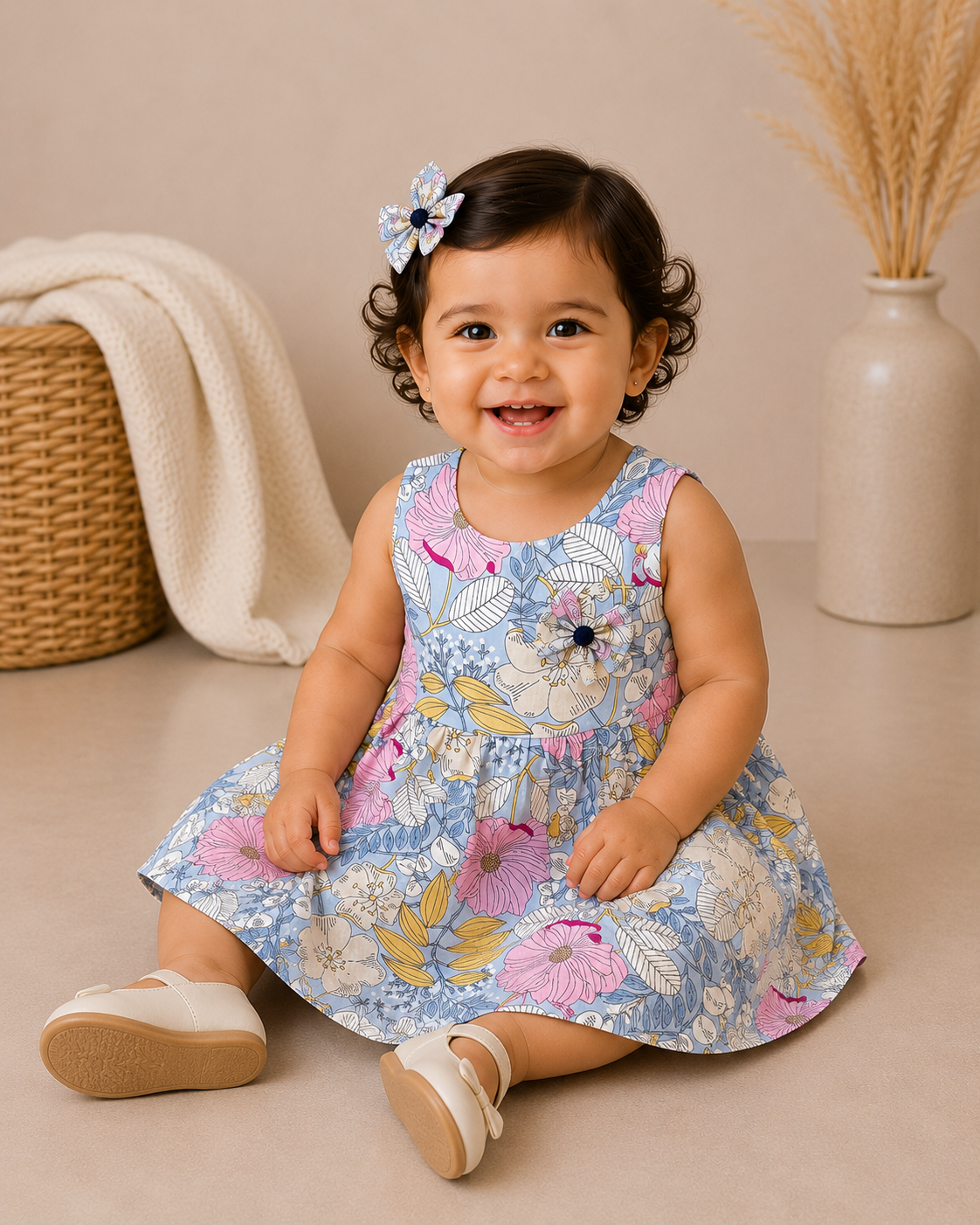 Daisy Garden Cotton Frock Lilac