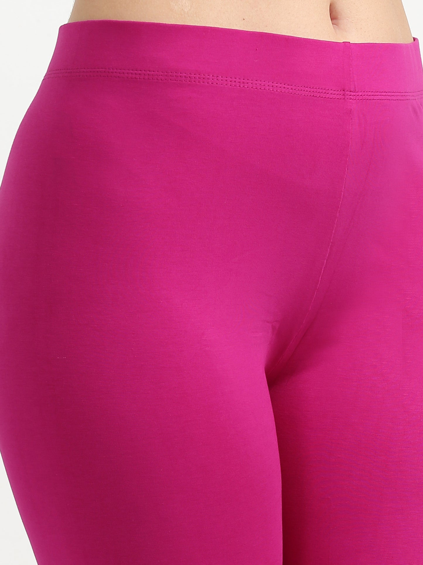 Varnam Women Ankle Length Cotton Leggings – Magenta