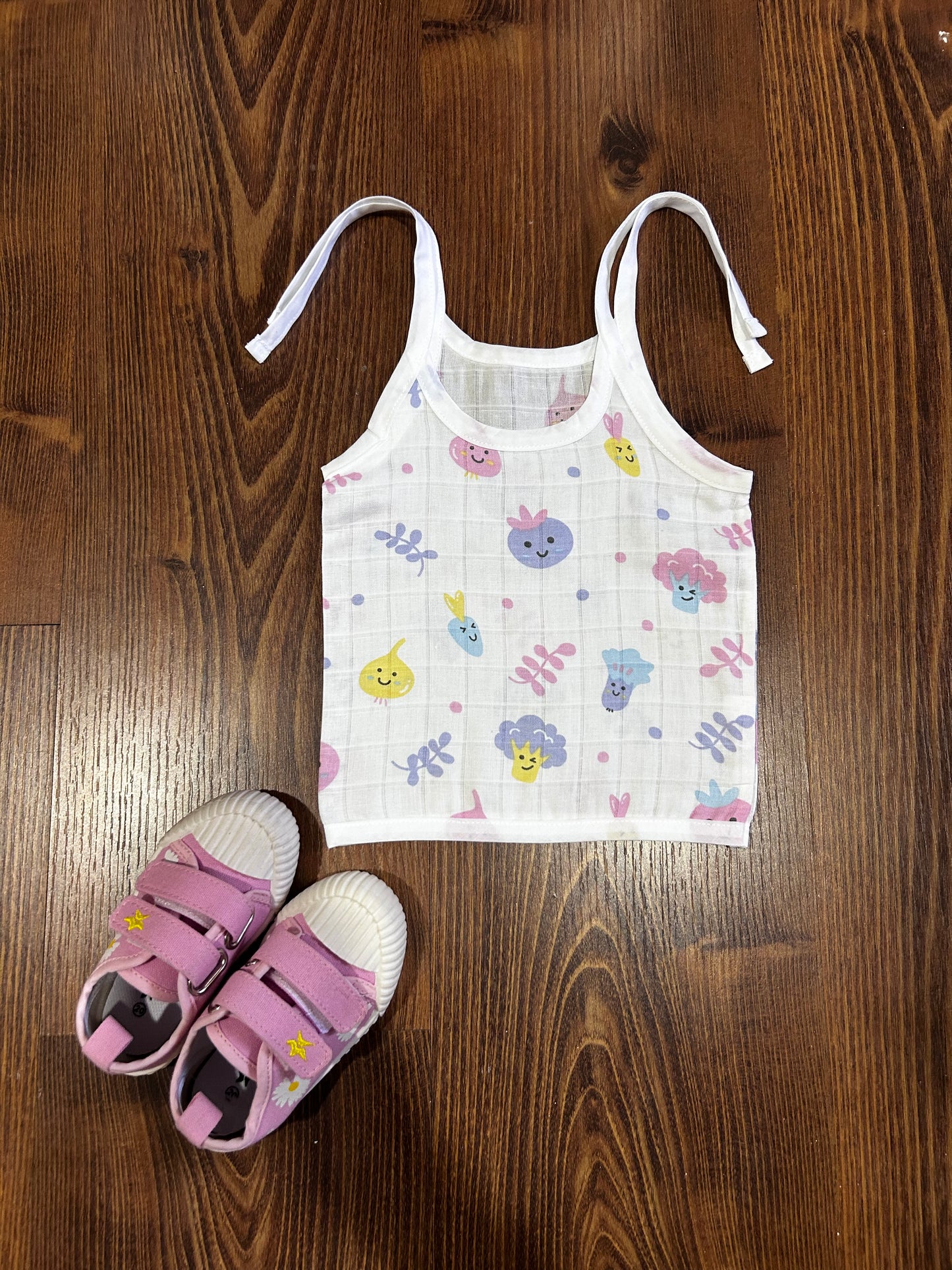 Veggie Muslin Sleeveless Knot Jabla