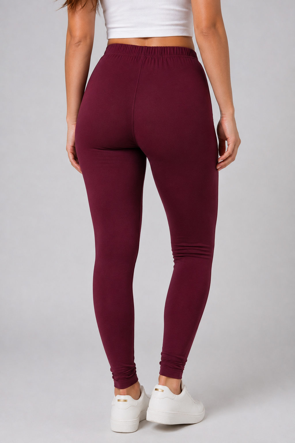 Brinda Women Full Length Cotton Leggings – Maroon