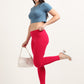 Varnam Women Ankle Length Cotton Leggings – Coral