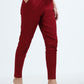 Varnam Women Lycra Slub Straight Pants – Maroon