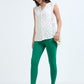 Varnam Women Ankle Length Cotton Leggings – Pakistan Green