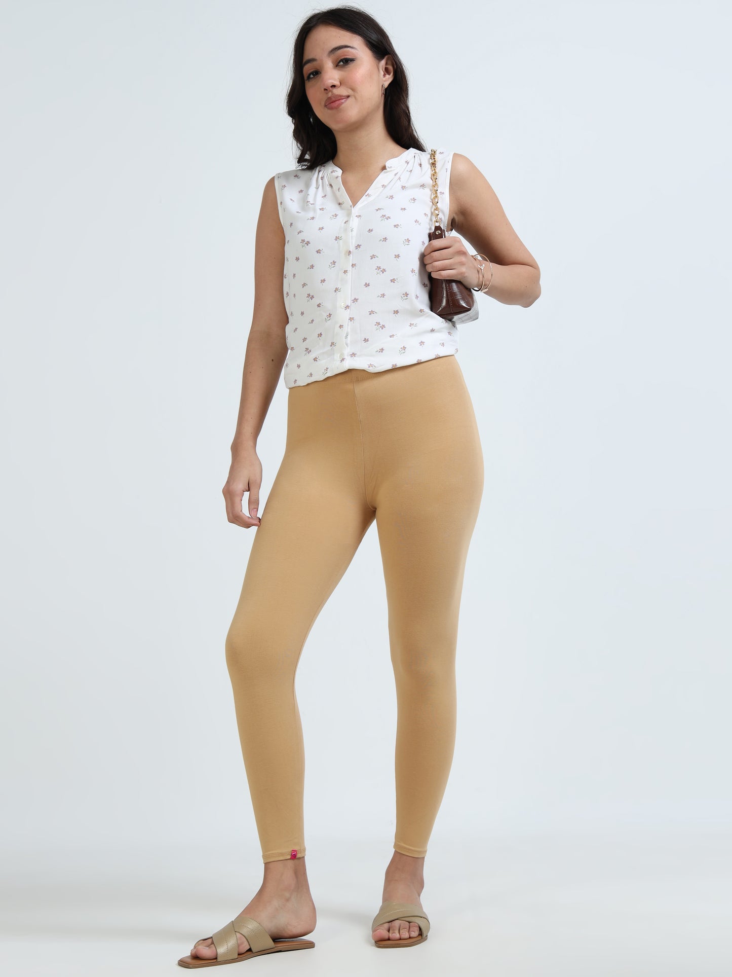 Varnam Women Ankle Length Cotton Leggings – Lite Skin