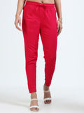 Varnam Women Lycra Slub Straight Pants – Rani Rose