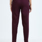 Varnam Women Lycra Slub Straight Pants – Coffee Brown