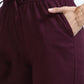 Varnam Women Lycra Slub Straight Pants – Coffee Brown