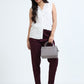 Varnam Women Lycra Slub Straight Pants – Coffee Brown
