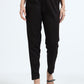 Varnam Women Lycra Slub Straight Pants – Black