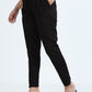 Varnam Women Lycra Slub Straight Pants – Black