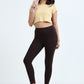Varnam Women Ankle Length Cotton Leggings – Coffe Brown