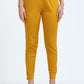 Varnam Women Lycra Slub Straight Pants – Mustard