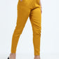 Varnam Women Lycra Slub Straight Pants – Mustard