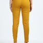 Varnam Women Lycra Slub Straight Pants – Mustard