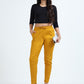 Varnam Women Lycra Slub Straight Pants – Mustard