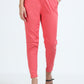 Varnam Women Lycra Slub Straight Pants – Coral