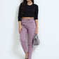 Varnam Women Lycra Slub Straight Pants – Lavender