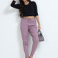 Varnam Women Lycra Slub Straight Pants – Lavender