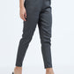 Varnam Women Lycra Slub Straight Pants – Grey