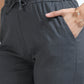 Varnam Women Lycra Slub Straight Pants – Grey