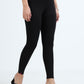 Varnam Women Ankle Length Cotton Leggings – Black