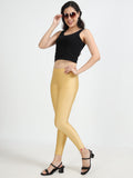 Varnam Shimmer Ankle Length Leggings - Dark Gold