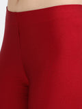 Varnam Shimmer Ankle Length Leggings - Maroon