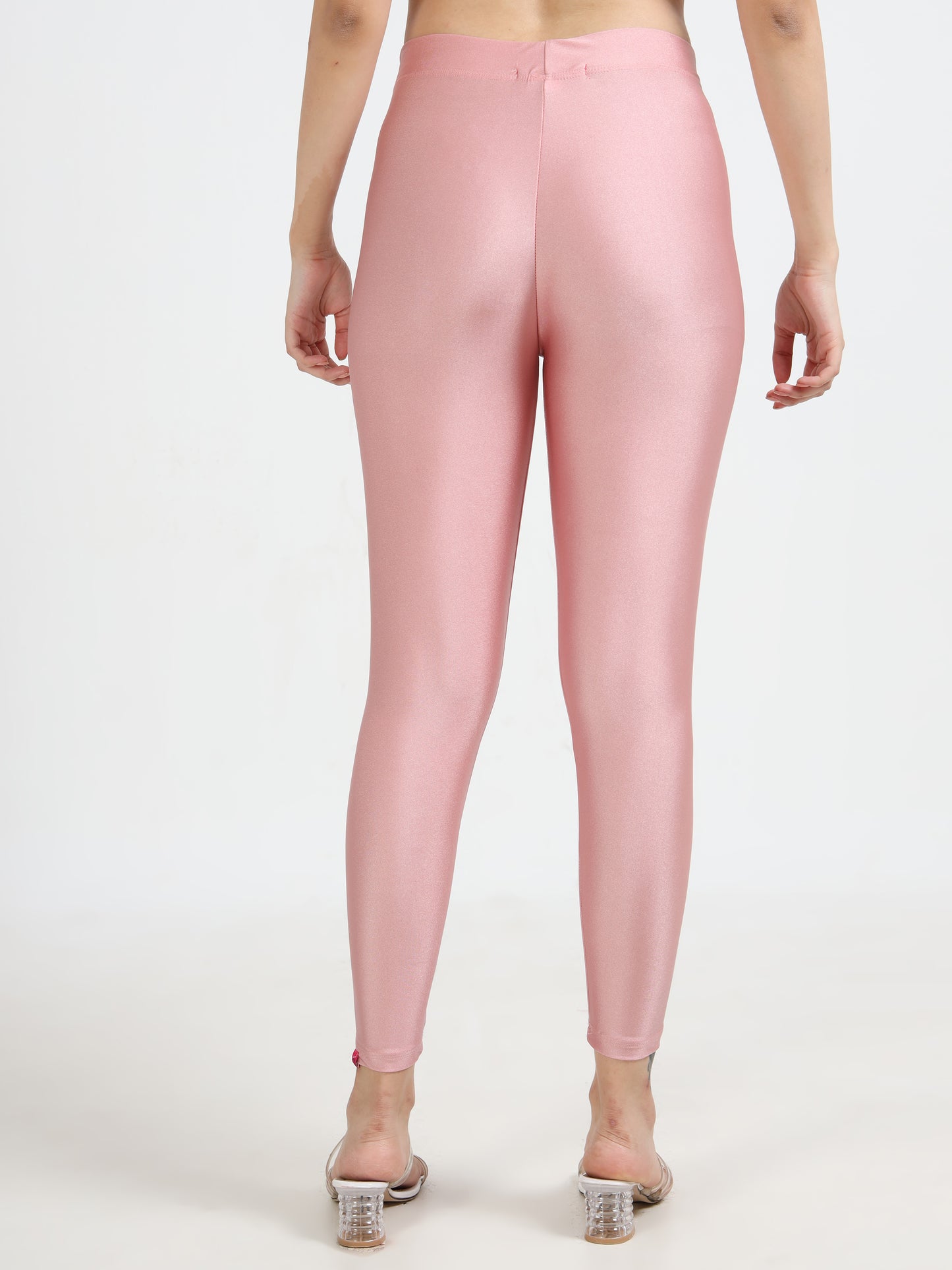 Varnam Shimmer Ankle Length Leggings - Rose Gold