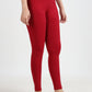 Varnam Women Ankle Length Cotton Leggings – Red Maroon