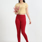 Varnam Women Ankle Length Cotton Leggings – Red Maroon