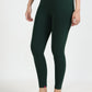 Varnam Women Ankle Length Cotton Leggings – Bottle Green