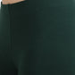 Varnam Women Ankle Length Cotton Leggings – Bottle Green