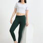 Varnam Women Ankle Length Cotton Leggings – Bottle Green