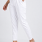 Varnam Women Lycra Slub Straight Pants – White