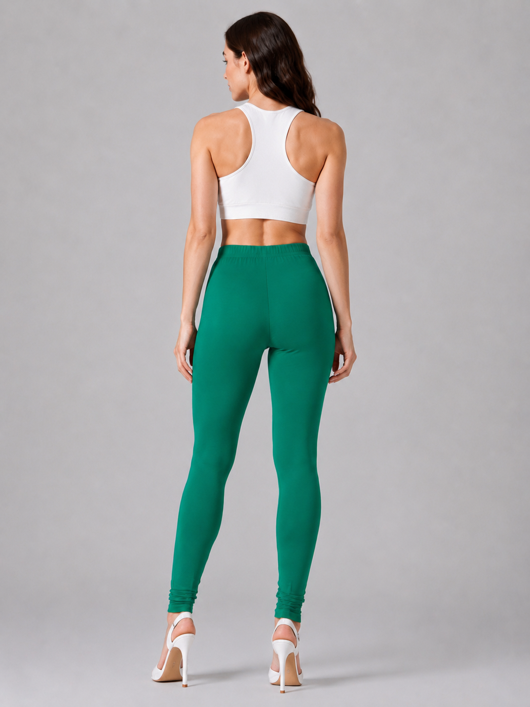Brinda Women Full Length Cotton Leggings – Pakistan Green