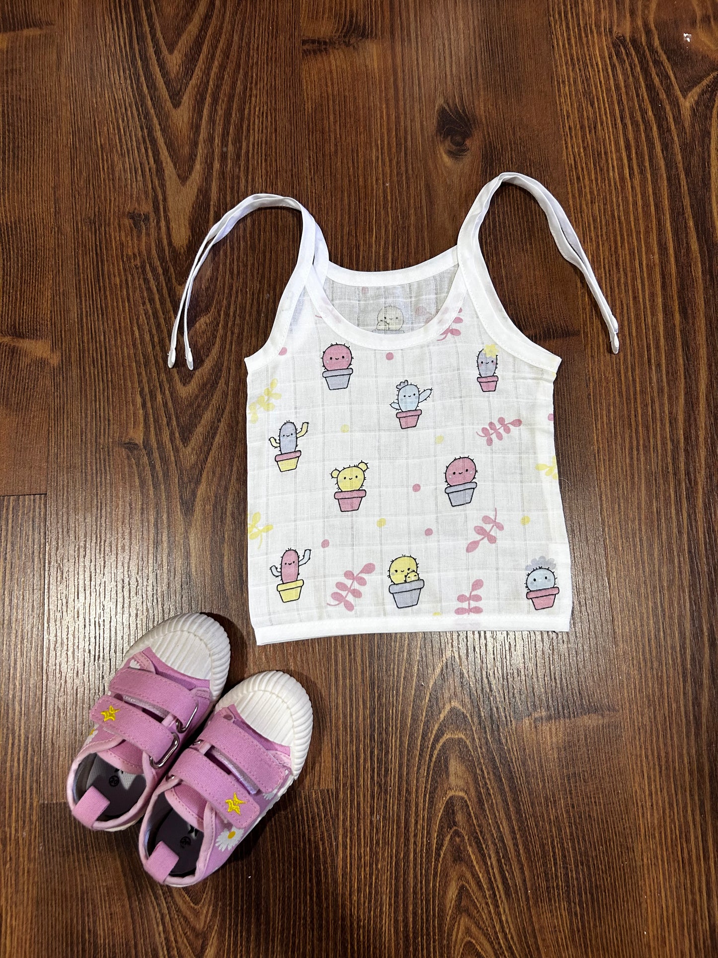 Cactus Muslin Sleeveless Knot Jabla