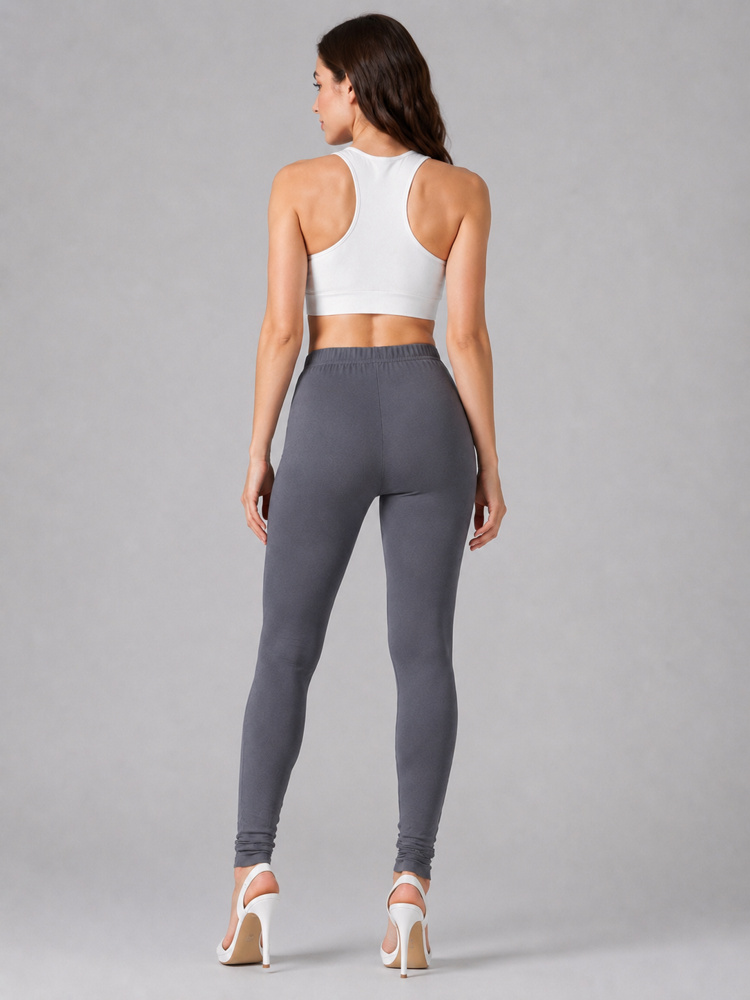Brinda Women Full Length Cotton Leggings – E.Grey