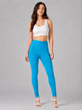 Brinda Women Full Length Cotton Leggings – Turquoise Blue