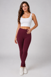 Brinda Women Full Length Cotton Leggings – Maroon