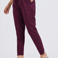 Varnam Women Lycra Slub Straight Pants – Wine