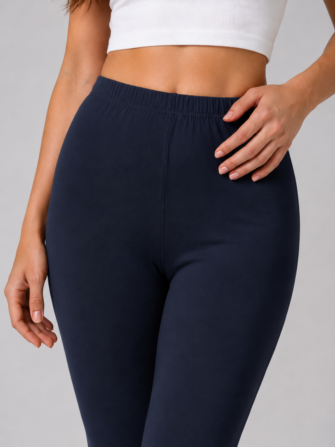 Brinda Women Full Length Cotton Leggings – Navy