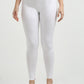 Varnam Women Ankle Length Cotton Leggings – White