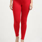 Varnam Women Ankle Length Cotton Leggings – Red