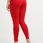 Varnam Women Ankle Length Cotton Leggings – Red