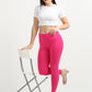 Varnam Women Ankle Length Cotton Leggings – Fuchsia