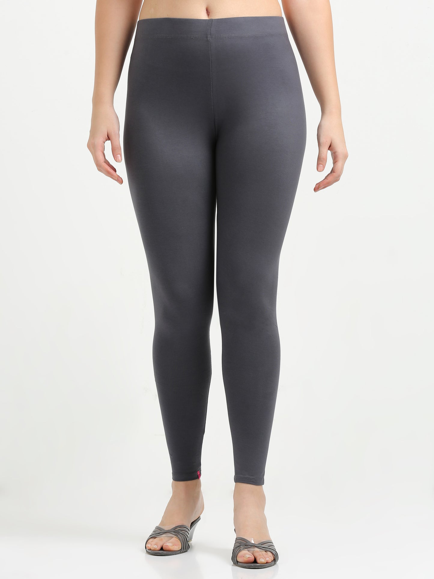 Varnam Women Ankle Length Cotton Leggings – E. Grey