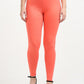 Varnam Women Ankle Length Cotton Leggings – Lite Coral